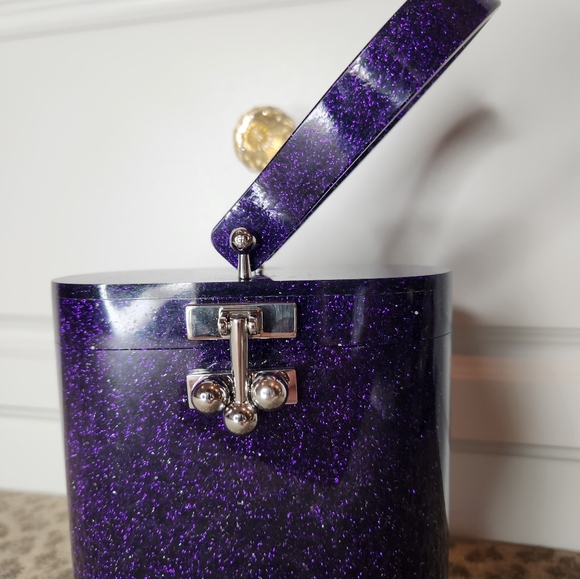Edie Parker Purple Oval Bag - Picture 2 of 5